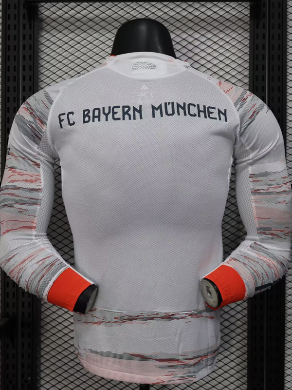 25-26 Bayern Away Long Sleeve Player Version Soccer Jersey (长袖球员)