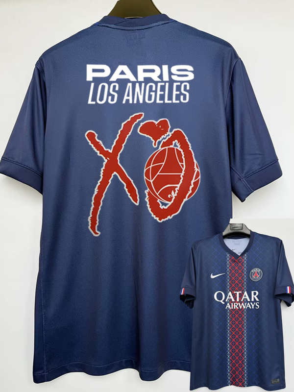 25-26 PSG Home Print Paris Los Angeles XO Fans Soccer Jersey