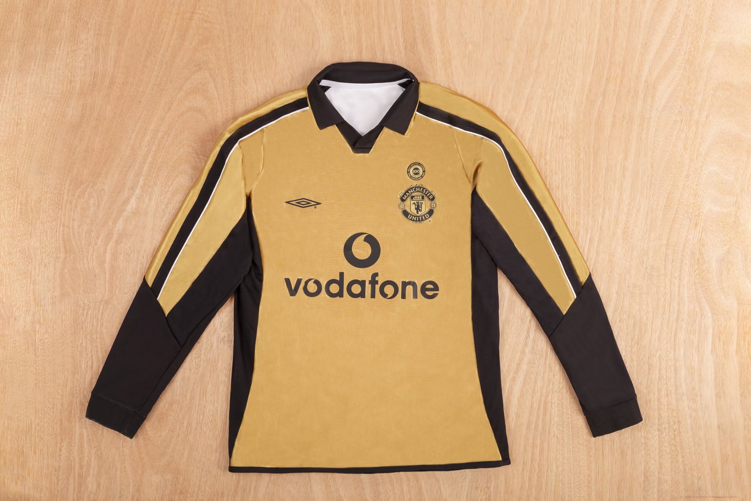 2001-2002 Man Utd 100th Anniversary Double Sided Long Sleeve Retro Soccer Jersey *双面长袖