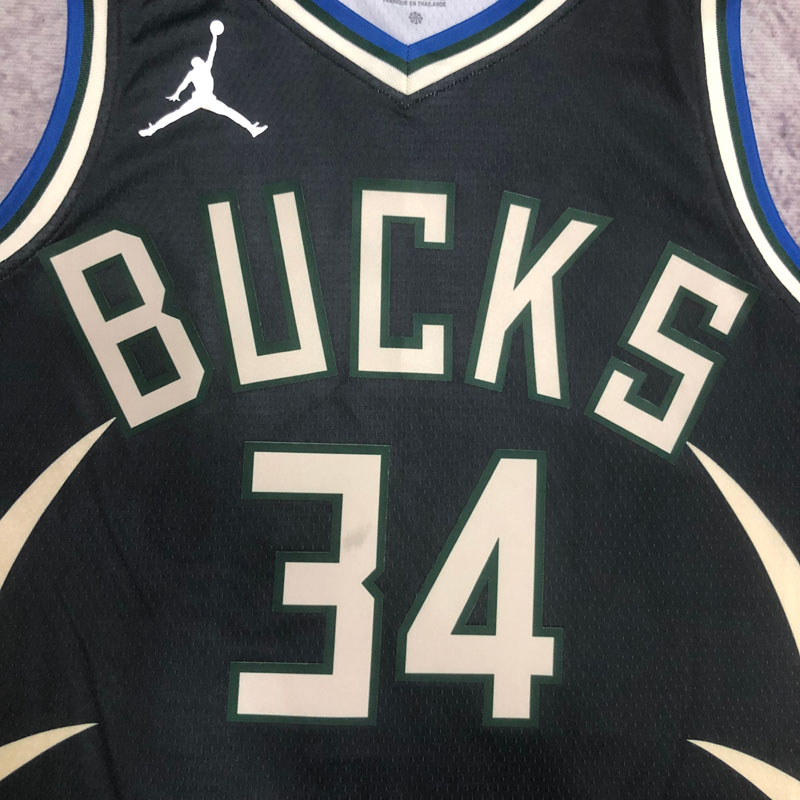 22-23 BUCKS ANTETOKOUNMPO #34 Black Top Quality...