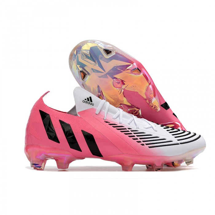 PREDATOR EDGE.1 LOW FG Soccer Shoes-White/Pink-9919976