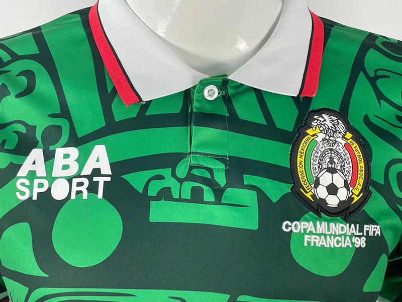 1998 Mexico Home Retro Soccer Jersey (带小字)