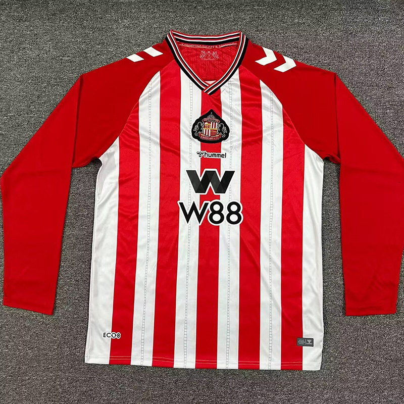 25-26 Sunderland Home Long Sleeve Soccer Jersey (长袖)