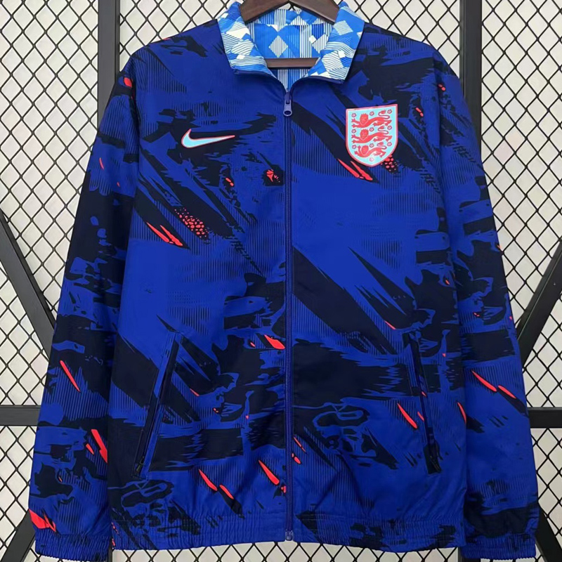 24-25  England Royal blue & Blue Double Sided Windbreaker (双面风衣)