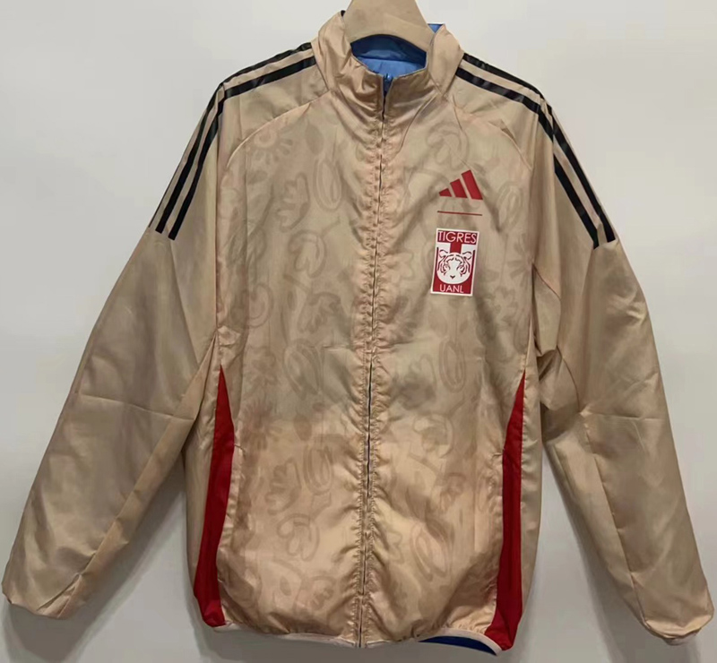 2024 Tigres UANL Blue & Brown Double Sided Windbreaker (双面风衣)