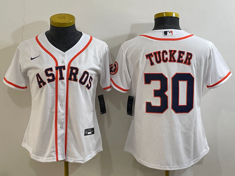 Houston Astros Women's baseball jersey TUCKER 30 fans edition