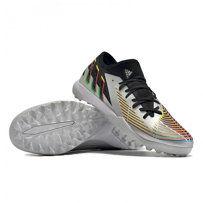 Predator Edge1 TF Soccer Shoes-Silver/Black-7226774