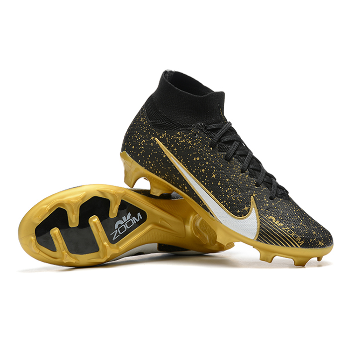 Air Zoom Mercurial Vapor XV Elite FG Bonded Pack High Soccer Shoes-Black/Yellow-3473952