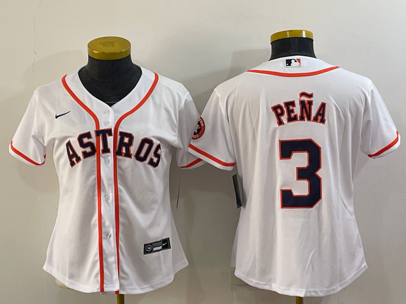 Houston Astros Women's baseball jersey PENA 3 fans edition