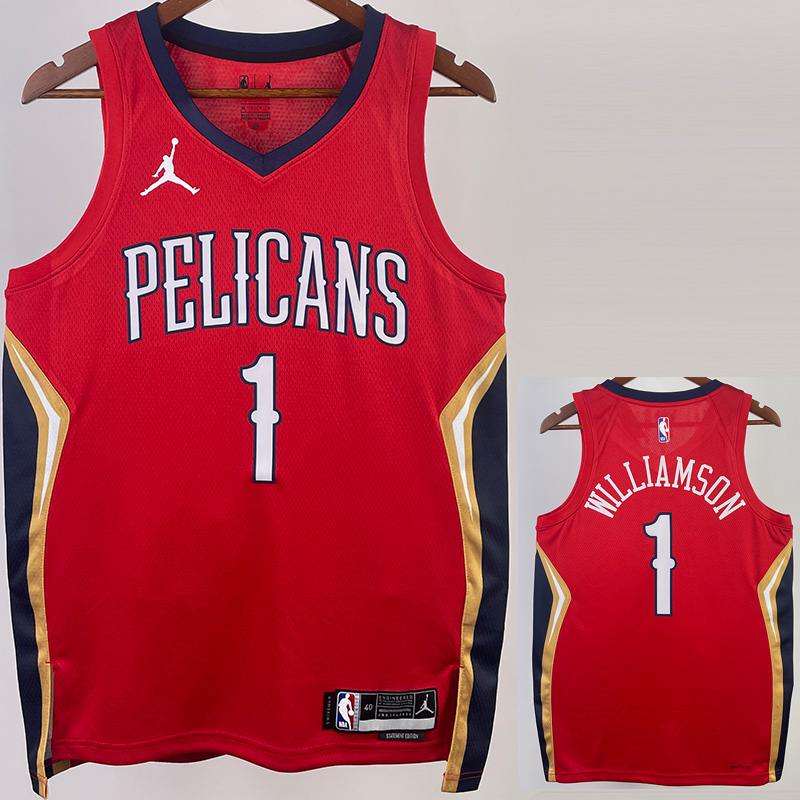 22-23 Pelicans WILLIAMSON #1 Red Top Quality Ho...