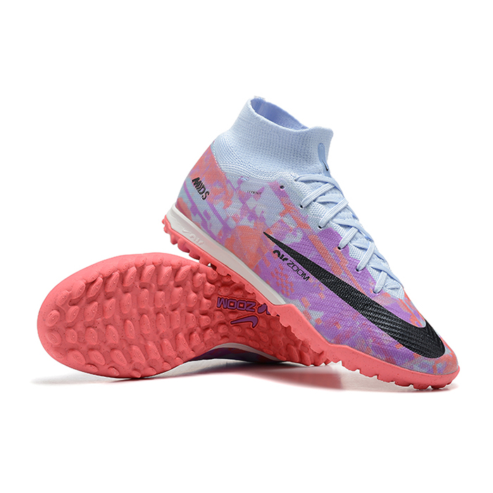 Superfly 8 Academy TF High Soccer Shoes-Rose Red/Grey-8993151