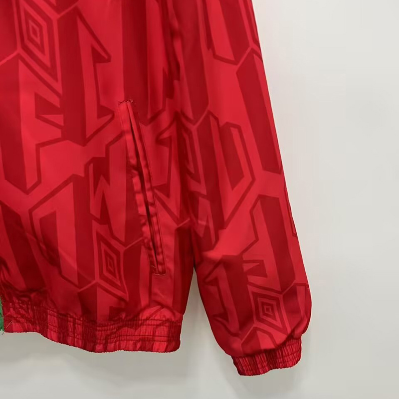 24-25 Man Utd Green Yellow Retro Double Sided Windbreaker (双面风衣)