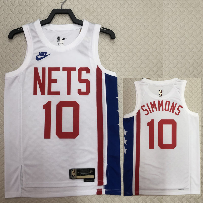 22-23 Nets SIMMONS #10 White Top Quality Hot Pr...