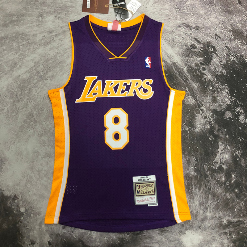 2001 LAKERS BRYANT #8 Purple Retro Top Quality ...
