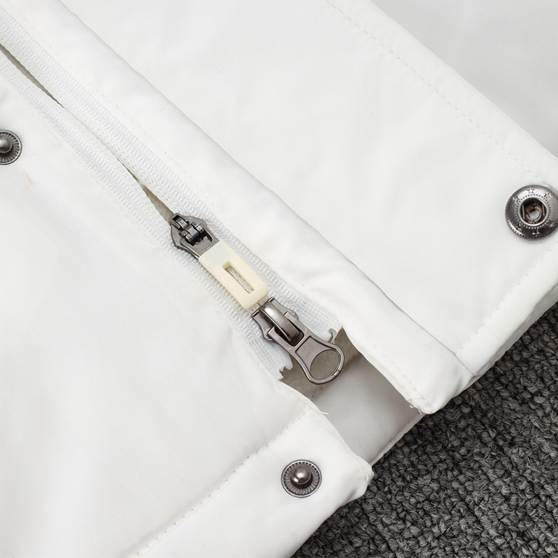 24-25 Argentina White Hooded Windbreaker Fabric Cotton Coat #G182(蓝标)