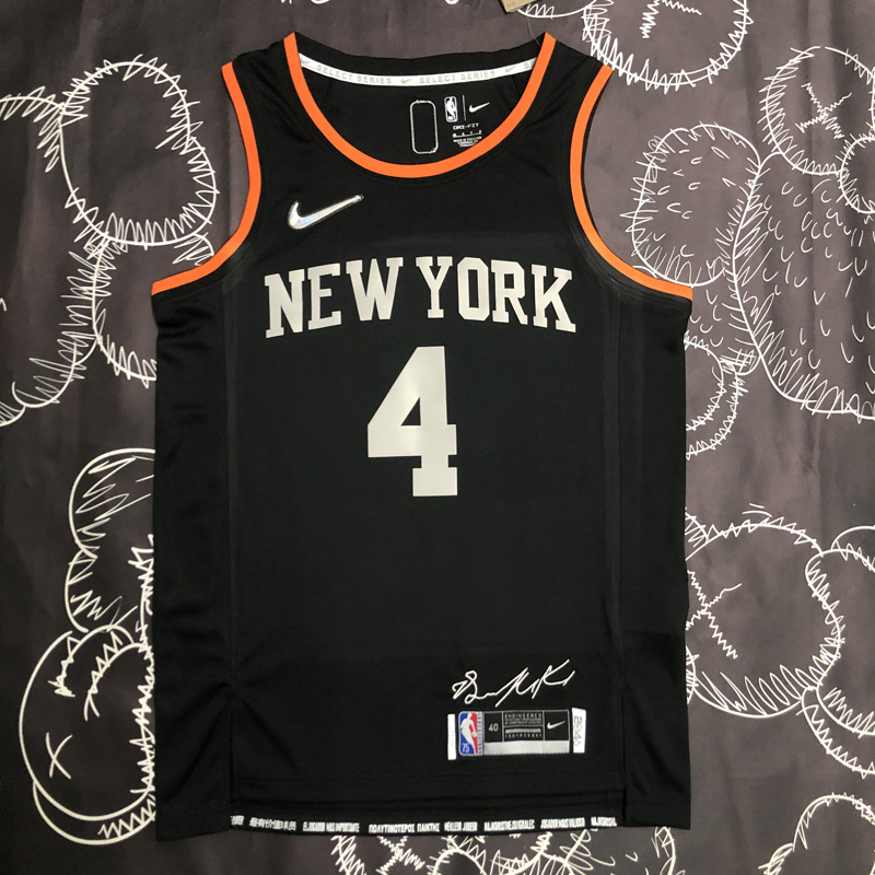 KNICKS Glory version ROSE #4 Black Top Quality ...
