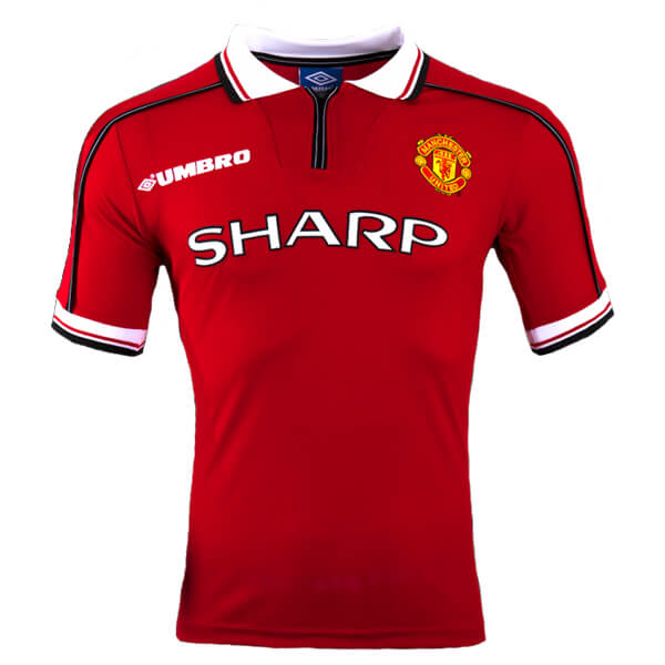 1998-1999 Man Utd Home Retro Soccer Jersey Shirt
