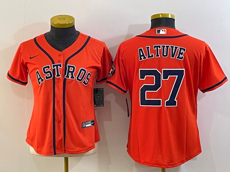 Houston Astros Women's baseball jersey ALTUVE 27 fans edition