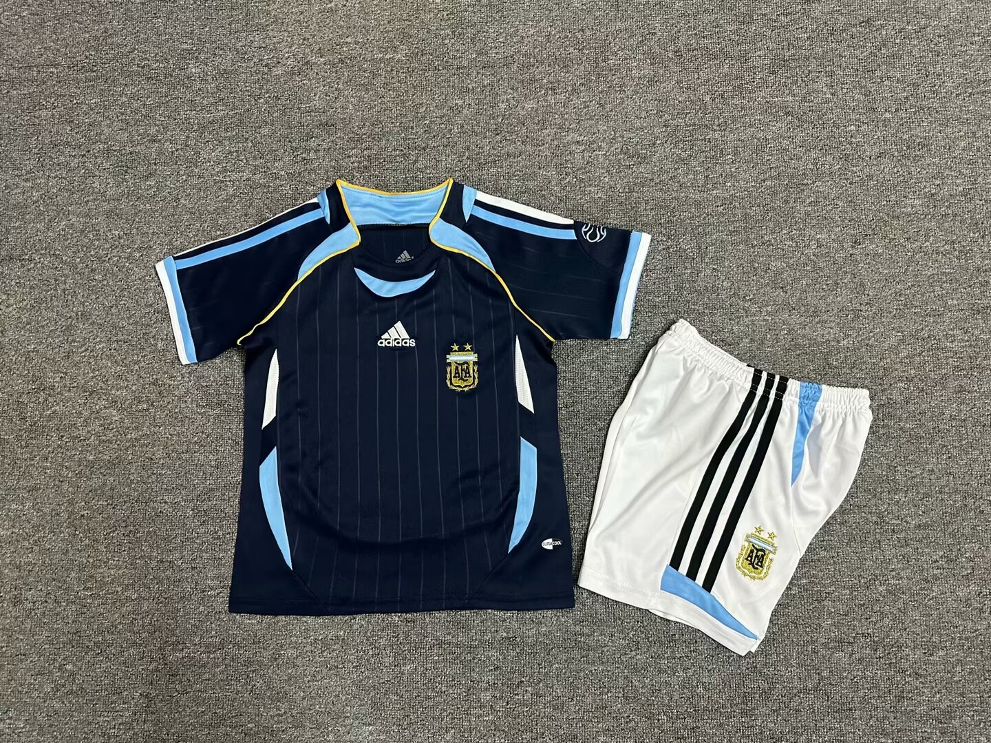 2006 Argentina Away Kids Retro Soccer Jersey