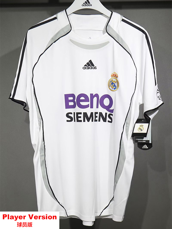 2006-2007 RMA Home Player Version 球员 Retro Soccer Jersey