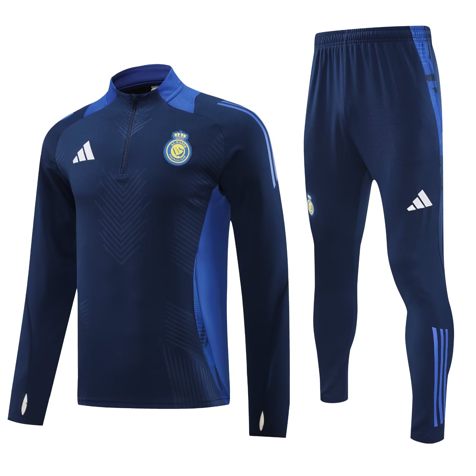 2024-25 Al-Nassr Royal blue Half Pull Tracksuit (半拉链)