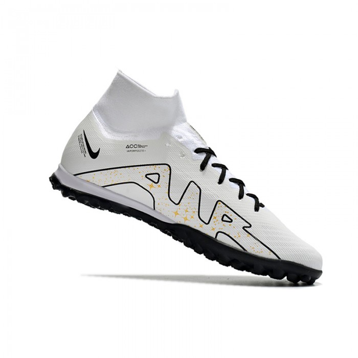 Air Zoom Mercurial Vapor- XV Academy TF High Soccer Shoes-White/Black-6519352