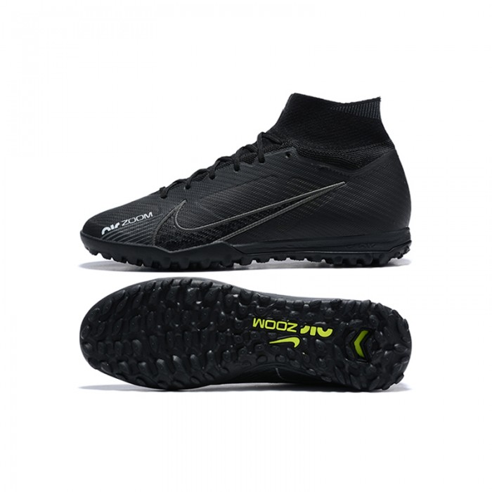 Superfly 8 Academy TF High Soccer Shoes-All Black-3684988