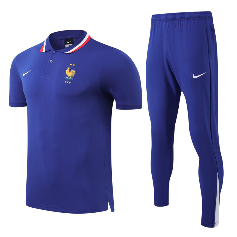 25-26 France Fancy blue Polo Tracksuit