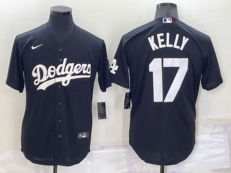 2022 Men's Los Angeles Dodgers KELLY 17 black MLB Jersey