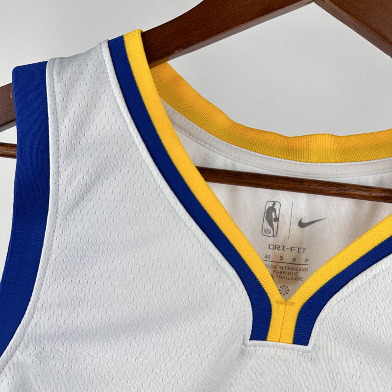 WARRIORS CURRY #30 White Top Quality Hot Pressing NBA Jersey (V领)