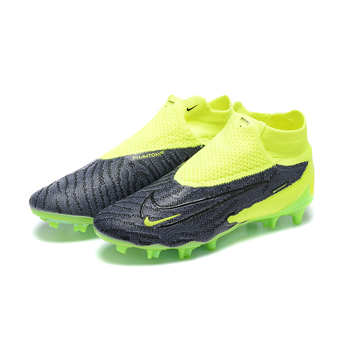 Phantom GX Elite FG High Soccer Shoes-Black/Green-652578