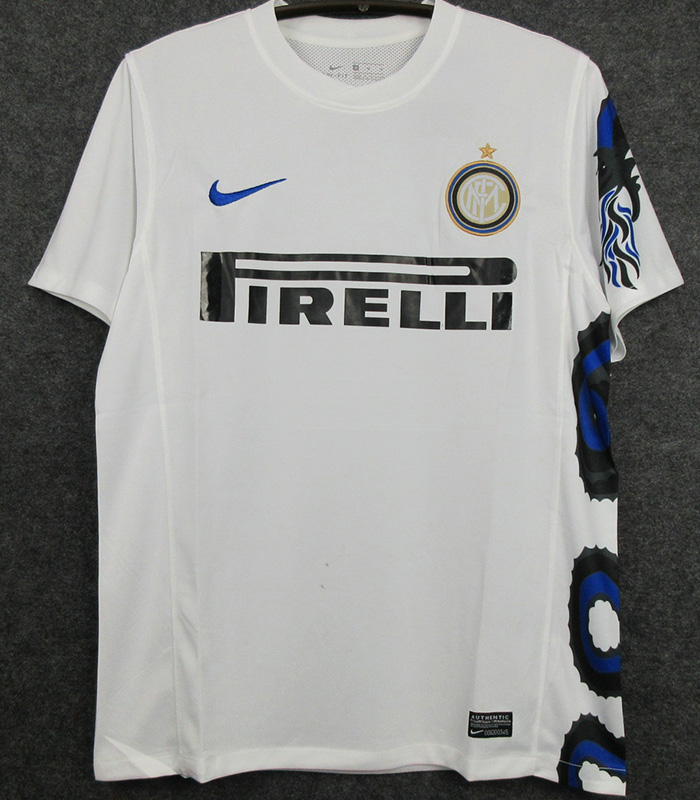 2010-2011 INT Away White Retro Soccer Jersey