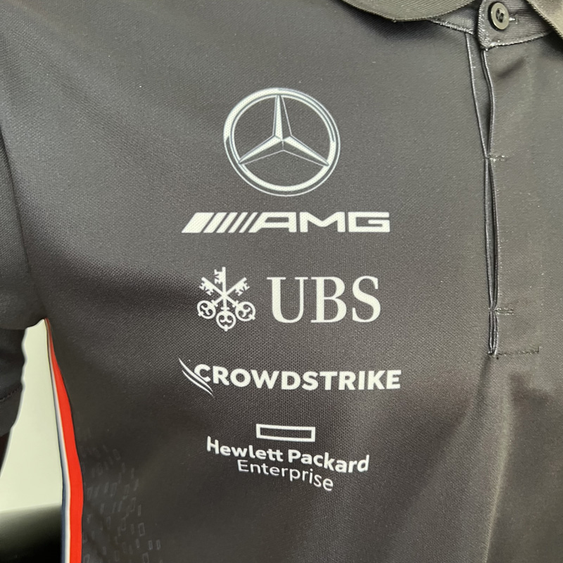 2023 F1 Mercedes Black Polo Racing Suit(有领)