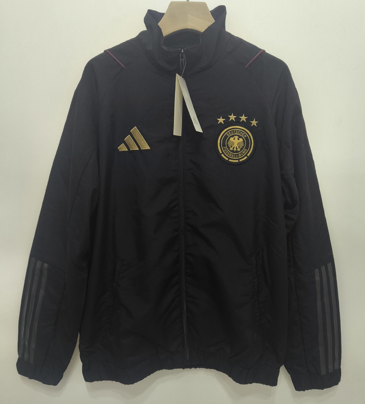 25-26 Germany Black Windbreaker #刺绣