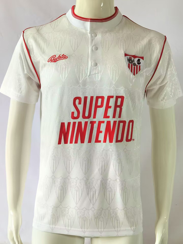 1991-1992 Sevilla Home Retro Soccer Jersey