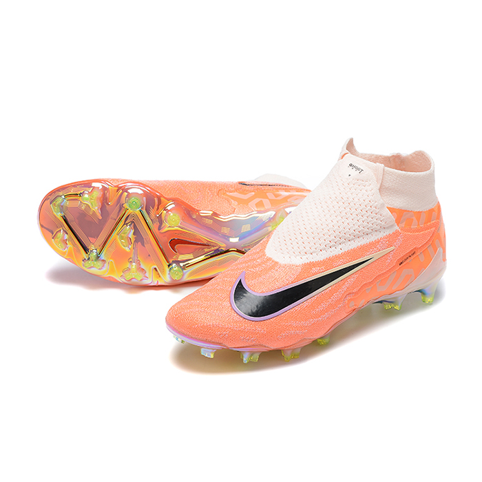 Phantom GX Elite FG High Soccer Shoes-Orange/Gray-1148226