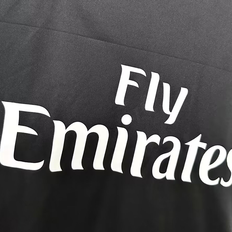 2016-2017 RMA Away Black Long Sleeve Retro Socc...