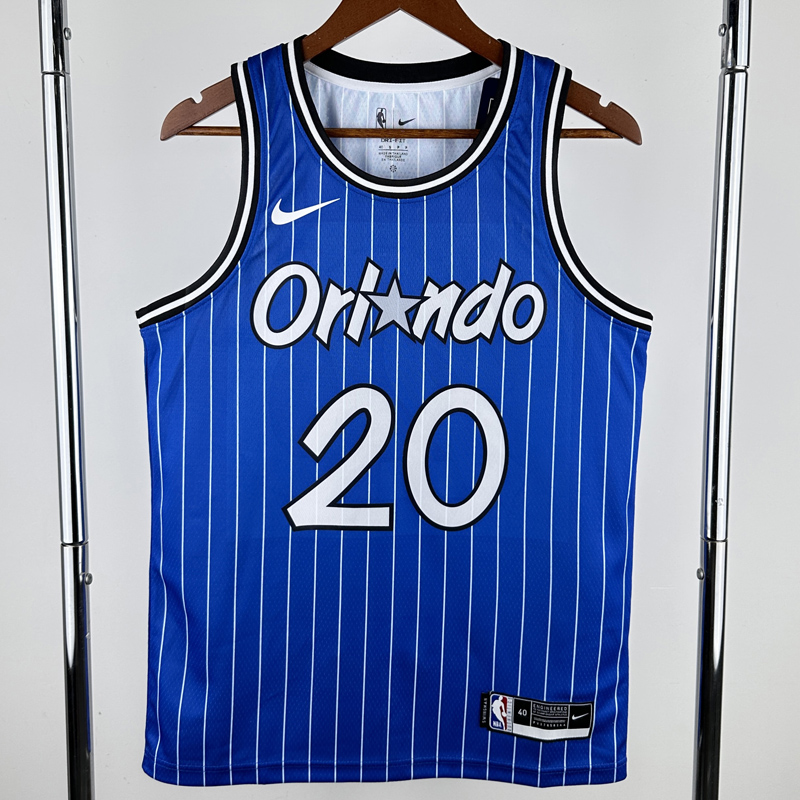 2018-2019 Magic FULTZ #20 Blue Retro Top Quality Hot Pressing NBA Jersey (条纹)
