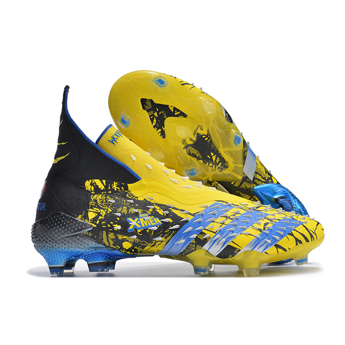 PREDATOR FREAK .1 FG High Soccer Shoes-Yellow/Black-4989444