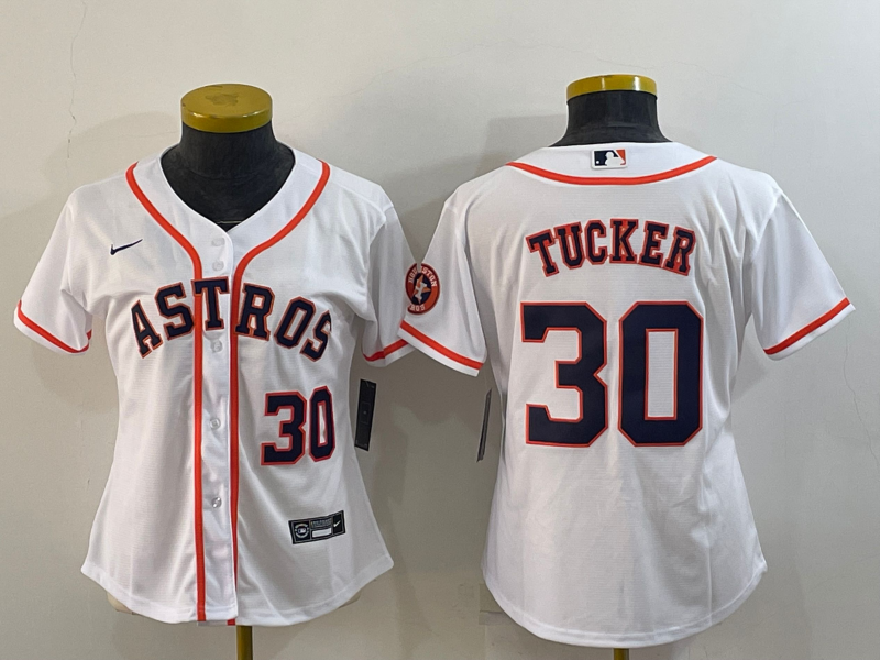 Houston Astros Women's baseball jersey TUCKER 30 fans edition white