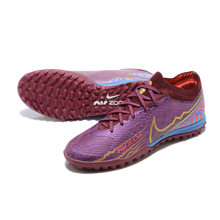 Vapor 15 Academy TF Soccer Shoes-Wine Red/Gold-6804815