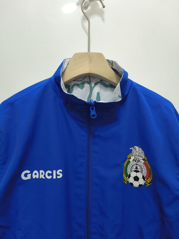 24-25 Mexico Blue & White Double Sided Windbreaker (双面风衣)