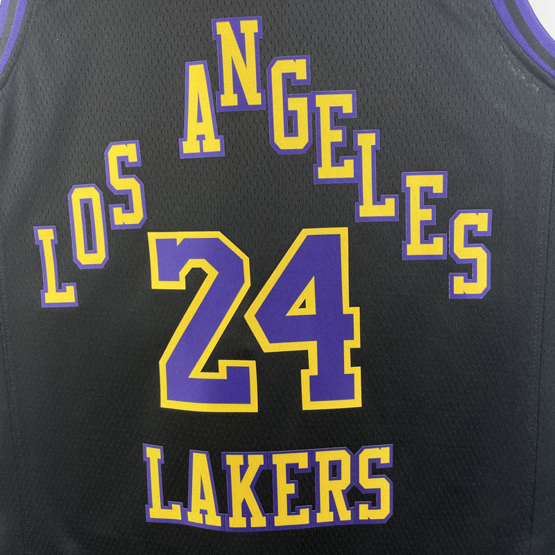 23-24 LAKERS BRYANT #24 Black City Edition Top ...