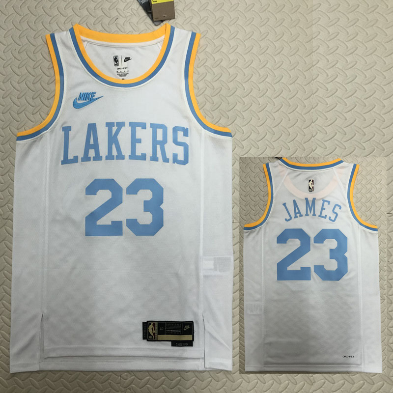 22-23 LAKERS JAMES #23 White Top Quality Hot Pr...