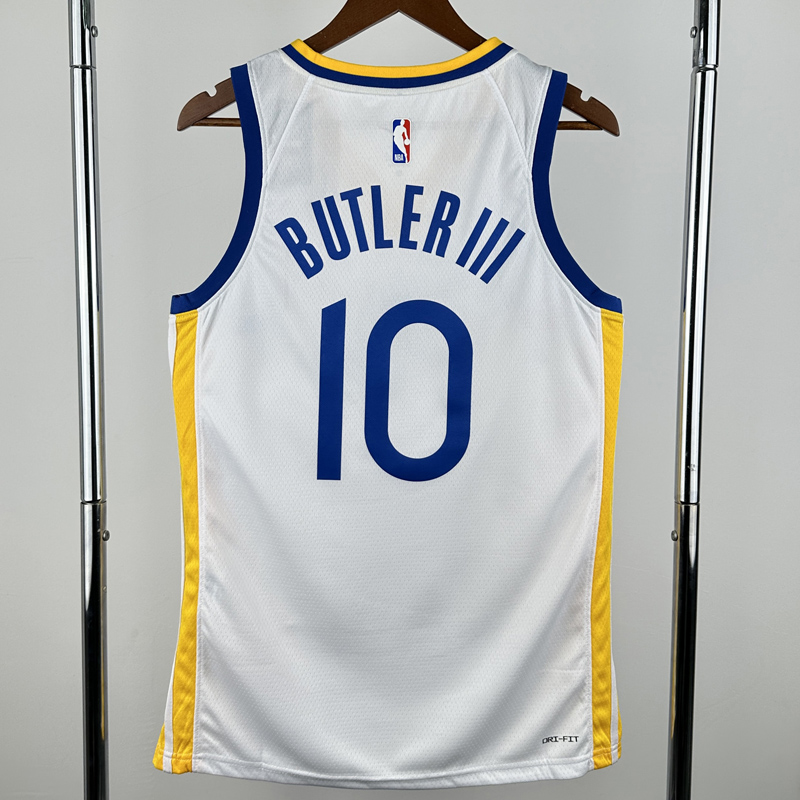 22-23 WARRIORS BUTLERIII #10 White Top Quality Hot Pressing NBA Jersey (V领)