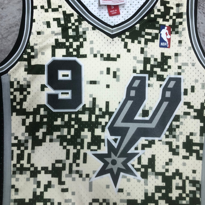 2013-14 SA Spurs PARKER #9 Green CamouflageTop ...