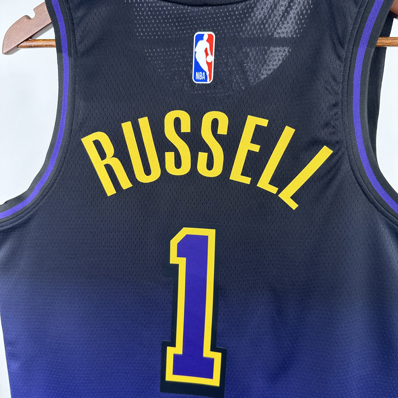 24-25 LAKERS RUSSELL #1 Royal blue City Edition Top Quality Hot Pressing NBA Jersey