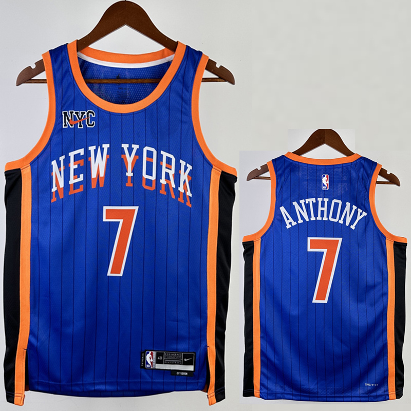 23-34 KNICKS ANTHONY #7 Blue City Edition Top Q...