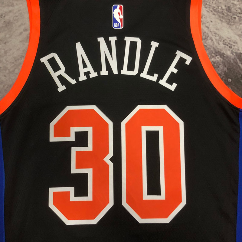 22-23 KNICKS RANDLE #30 Black City Edition Top ...