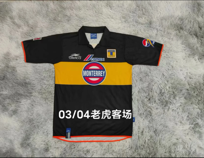 2003-2004 Tigres UANL Black Retro Soccer Jersey